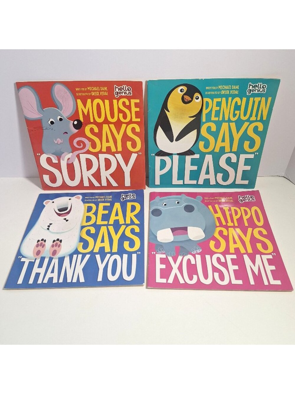 Hello Genius Mouse Penguin Bear Hippo Says Sorry Please Thank You Manners 4 Lot